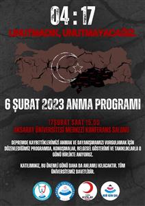 6 Şubat 2023  Anma Programı