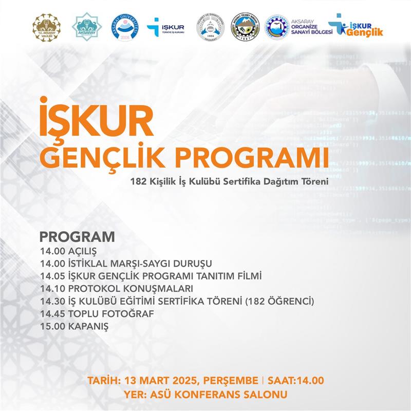 İŞKUR Gençlik Programı Sertifika Dağıtım Töreni